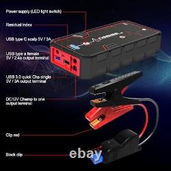 FNNEMGE Booster Batterie 5000A 23800mAh Jump Starter Démarrage de Voiture jus