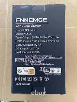FNNEMGE Booster Batterie 5000A 23800mAh Jump Starter Démarrage de Voiture jus