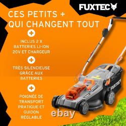 FUXTEC FX-E2RM37 tondeuse électrique sans fil largeur de coupe 37cm SET