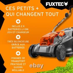 FUXTEC Tondeuse à gazon électrique sans fil 40V FX-E2RM43 Set Batt + chargeur