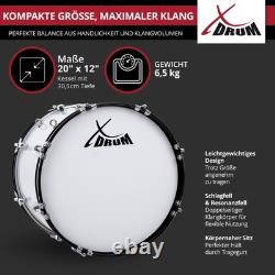 Grosse Caisse de Batterie Tambour Bas Marche Orchestre 20''x12'' avec Maillet