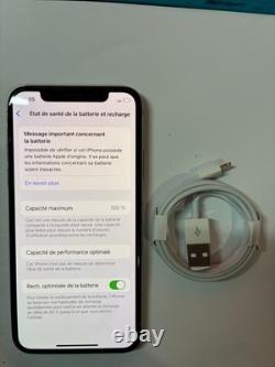 IPhone X Blanc 64go / Capacité Batterie 100% / Sans face id