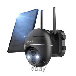 IeGeek 2K PTZ Caméra Surveillance WiFi Exterieure sans Fil Solaire avec Batterie