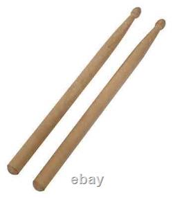 Kit Batterie Acoustique 16'' pour Enfant Junior Pedal Tabouret Baguette Argent