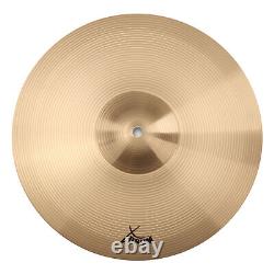 Kit Batterie Acoustique 20'' Noir Set Complet Cymbales Tabouret Hardware Pedale
