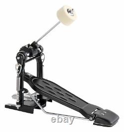 Kit Batterie Acoustique 22'' Fusion Ensemble Complet Tabouret Cymbales Noir Set