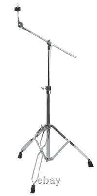 Kit Batterie Acoustique 22'' Noir Set Complet Cymbales Tabouret Hardware Pedale