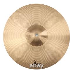 Kit Batterie Acoustique 22'' Noir Set Complet Cymbales Tabouret Hardware Pedale