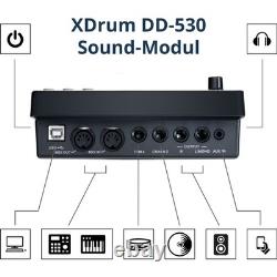 Kit Batterie Electronique E-Drum Pads Mesh Set Module MIDI USB Tabouret Casque