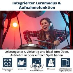Kit Batterie Electronique E-Drum Pads Mesh Set Module MIDI USB Tabouret Casque