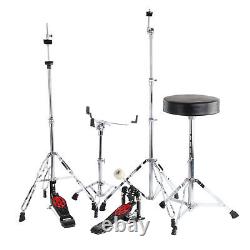Kit Batterie Percussion Drum Set Bassdrum Cymbales Supportes Tabouret Baguettes