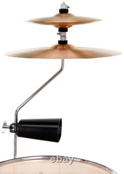 Kit de Batterie Cocktail Percussion Club Debout Couche Cymbale Pedal en Argent