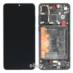 LCD Ecran complet original Noir Huawei P30 service packi châssis+ batterie