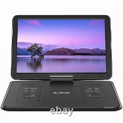 Lecteur DVD Portable 17,5 Grand écran HD 15,6 Batterie Rechargeable 6 Heures