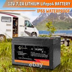 MOUDENSKAY Batterie au lithium 12V 7Ah LiFePO4 Batterie au lithium 12Vbatteri