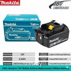 Makita X 2 BL1860B 6000mAh 18V Li-ion Batterie NEW / NEUVE
