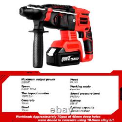 Marteau Perforateur Sans Fil Perceuse à Percussion 4 en 1 pour makita Batterie