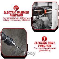 Marteau Perforateur Sans Fil Perceuse à Percussion 4 en 1 pour makita Batterie