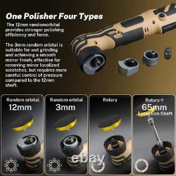 Mini Polisseuse Sans Fil 12V 6 Vitesses Polissage Auto +2 Batteries 2300mAh