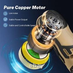 Mini Polisseuse Sans Fil 12V 6 Vitesses Polissage Auto +2 Batteries 2300mAh