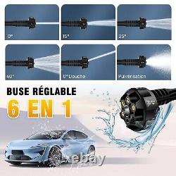 Nettoyeur Haute Pression Sans Fil 150 Bar / 2000PSI + 2 Batterie 3000mAH