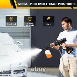 Nettoyeur Haute Pression Sans Fil 150 Bar / 2000PSI + 2 Batterie 3000mAH