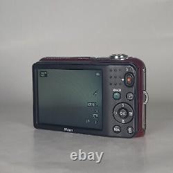 Nikon COOLPIX L30 Digital Camera Red + Battery + Case Lowerpro Very Good