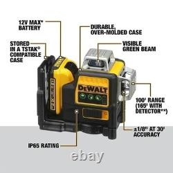 Niveau Laser Vert Dewalt DW089LG 12 Lignes 360 Batterie 12V Pro Chantier Travaux