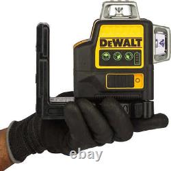 Niveau laser Dewalt DW089LG, batterie lithium 12V, triple faisceau vert