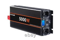 Onduleur 5000W 24V Sinus Pur Solaire LCD Convertisseur Maison Camping Car