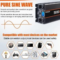 Onduleur 5000W 24V Sinus Pur Solaire LCD Convertisseur Maison Camping Car