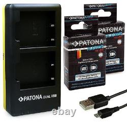 PATONA Chargeur Double avec 2X Platinum Batterie NP-W126S Compatible avec Fuj