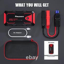 Povasee Booster Batterie Voiture 3000A Auto Booster Batterie pour Véhicule 12