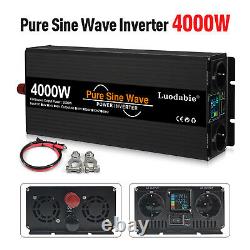 Pur Sinus Convertisseur DC 12V 24V 48V to AC 220V LCD Onduleur Batterie Chargeur