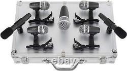 Set Microphones Dynamique Batterie Micro Drum Studio Enregistrement Coffre Clip