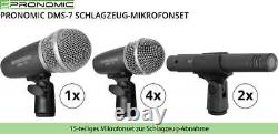 Set Microphones Dynamique Batterie Micro Drum Studio Enregistrement Coffre Clip