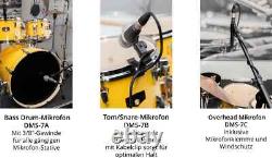 Set Microphones Dynamique Batterie Micro Drum Studio Enregistrement Coffre Clip