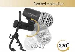 Set Microphones Dynamique Batterie Micro Drum Studio Enregistrement Coffre Clip