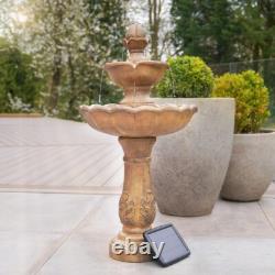 Solaire Et Batterie Hybride Puissance Kingsbury Niveaux Extérieur Eau Fontaine