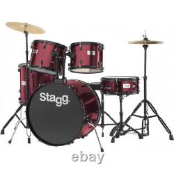 Stagg TIM122B WR Batterie 22'' Standard, 5 fûts en tilleul (6-plis) + hardwar