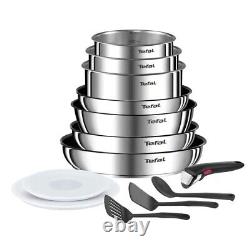 TEFAL Batterie Cuisine Emotion Lot de 13 Pièces Casseroles Poêles Inox Induction