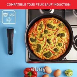 TEFAL INGENIO Batterie de cuisine 10 pièces, Revêtement antiadhésif, Poêle, Cass