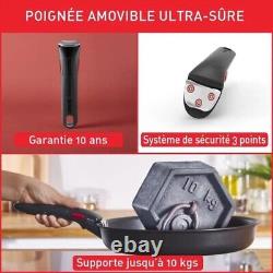 TEFAL INGENIO Batterie de cuisine 10 pièces, Revêtement antiadhésif, Poêle, Cass