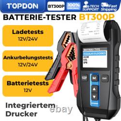 TOPDON BT300P Testeur de batterie de voiture avec imprimante 12/24V