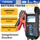 Topdon Bt300p Testeur De Batterie De Voiture Avec Imprimante 12/24v