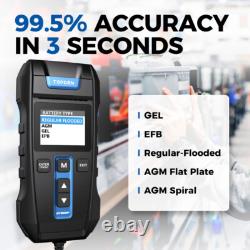 TOPDON BT300P Testeur de batterie pour voiture avec imprimante intégrée 12/24V