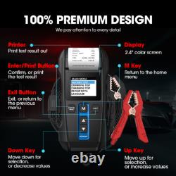TOPDON BT300P Testeur de batterie pour voiture avec imprimante intégrée 12/24V