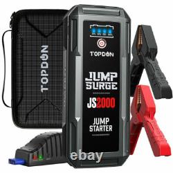 TOPDON JS2000 Démarreur Jump Starter 16000mAh 2500A Chargeur Booster Powerbank