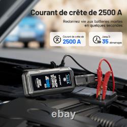TOPDON JS2000 Pro Booster Batterie Voiture 2500A 12V Jump Starter Essence Diesel