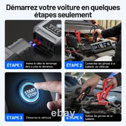 TOPDON JS2000 Pro Booster Batterie Voiture 2500A 12V Jump Starter Essence Diesel